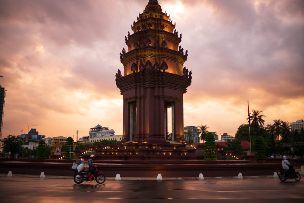 Cidade de Phnom Penh, no Camboja